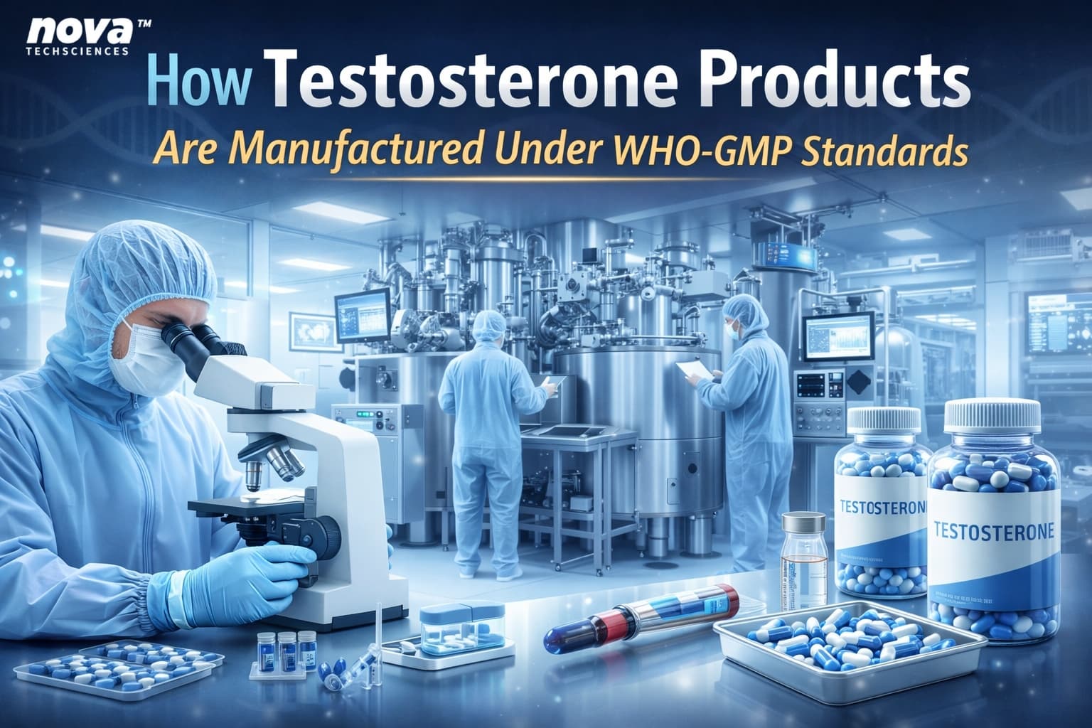 How Testosterone Products Are Manufactured Under WHO-GMP Standards